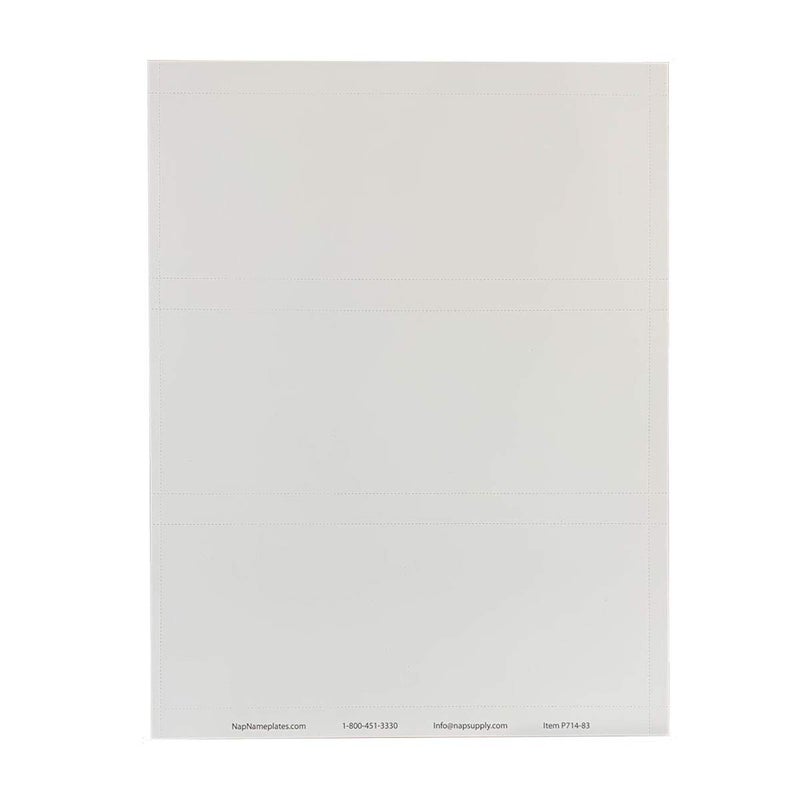 NapTags Perforated Paper Nameplate Inserts, Pack of 20 (8" x 3") - Image 1
